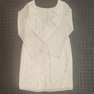 Allen B. by Allen Schwartz White and Silver Dress